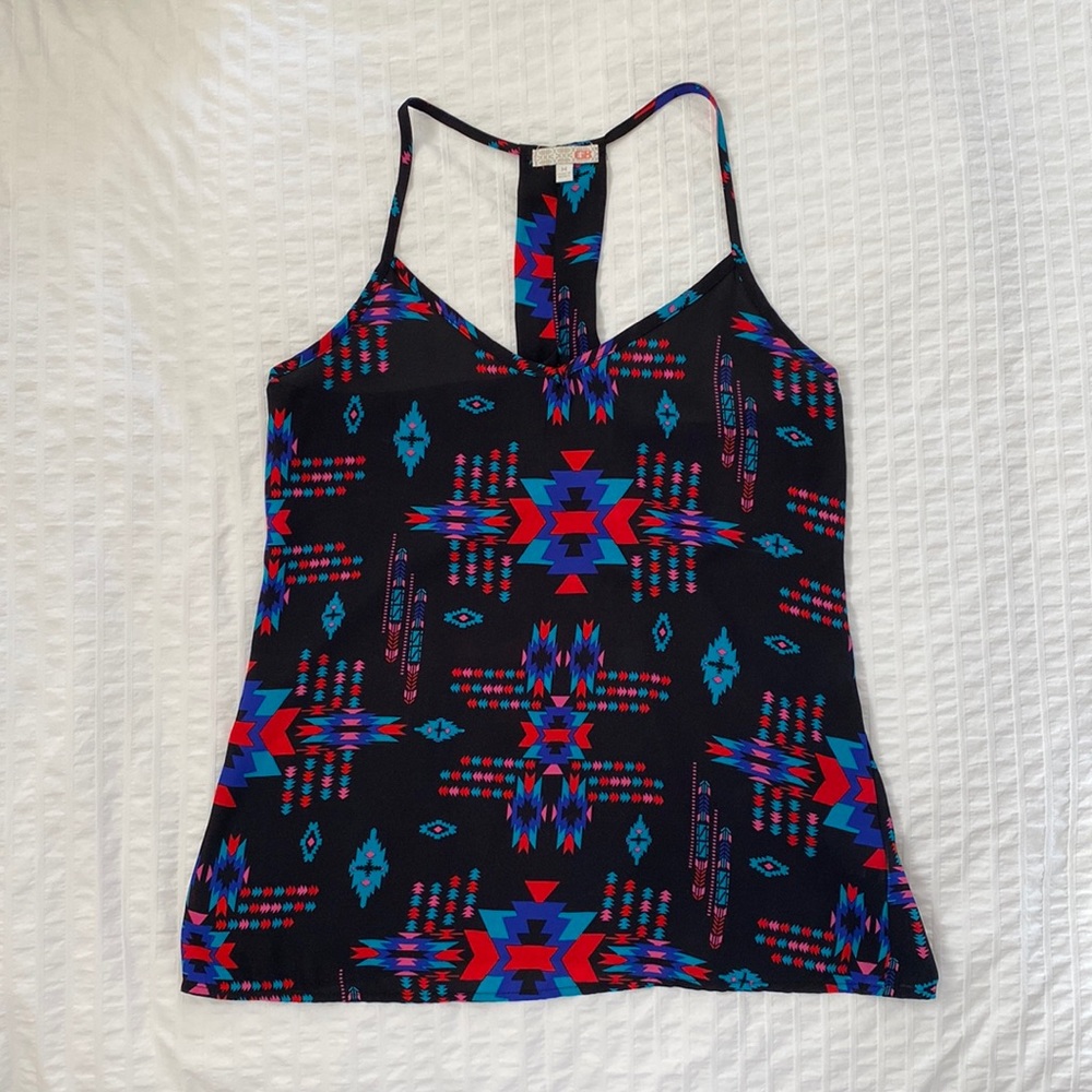Gianni Bini Southwestern Pattern Tank Top